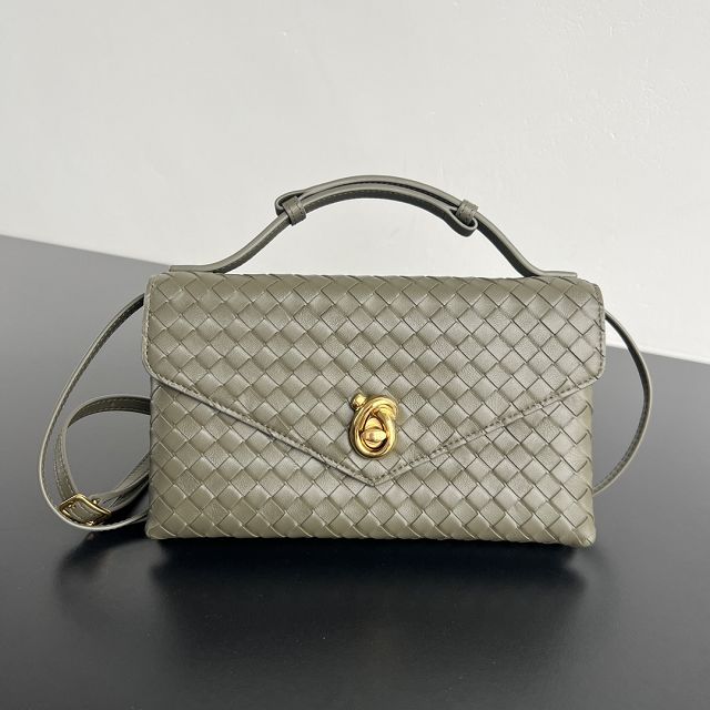 BV original lambskin knot lock bag 817191 cypress