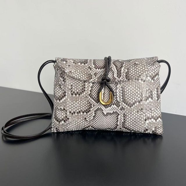 BV original python leather medium liberta bag 806034 grey