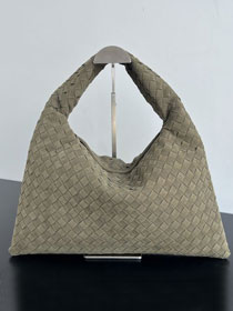 BV original suede calfskin medium hop bag 796262 cypress