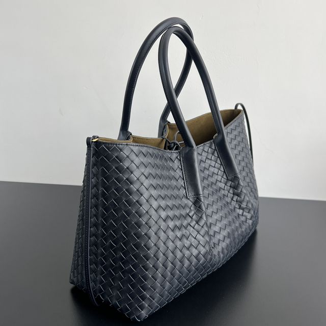 BV original calfskin large pinacoteca tote bag 817166 deep blue