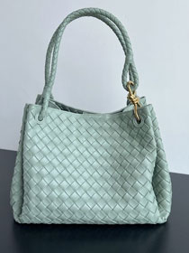 BV original lambskin large parachute shoulder bag 796571 sage