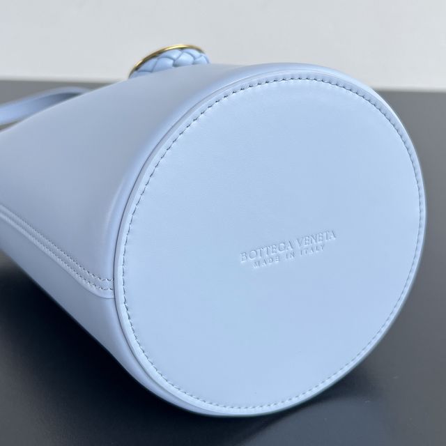 BV original calfskin small liberta bucket bag 815244 light blue