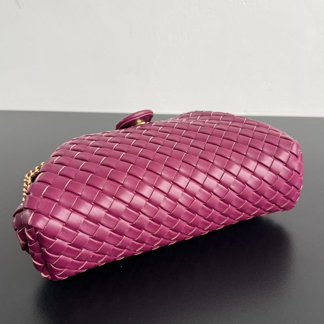 BV original lambskin small lauren 1980 clutch 804038 cinnabar