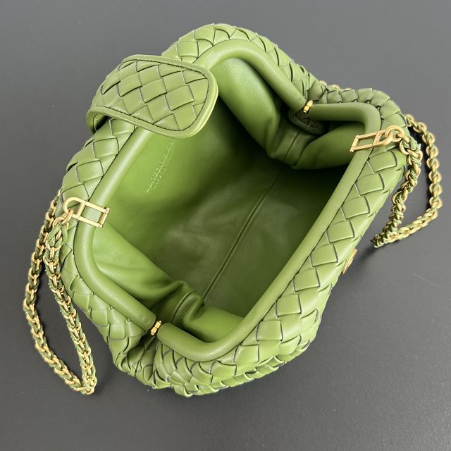BV original lambskin small lauren 1980 clutch 804038 matcha