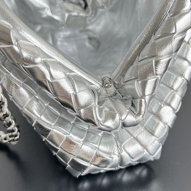 BV original lambskin small lauren 1980 clutch 804038 silver