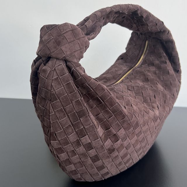 BV original suede large jodie hobo bag 600261 fondant