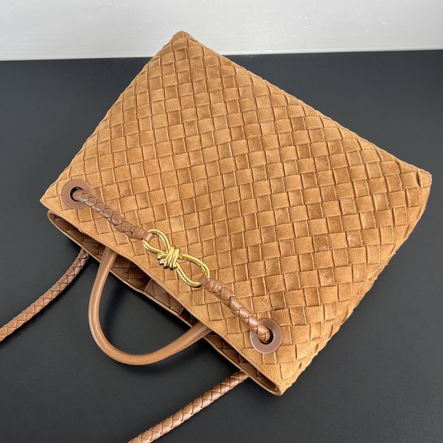 BV original suede small andiamo 743568 amber