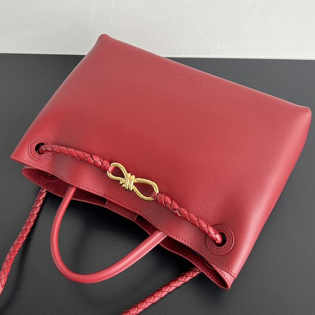 BV original calfskin medium andiamo bag 810214 red