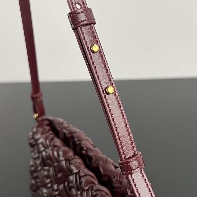 BV original calfskin cha-cha shoulder bag 785780 dark barolo