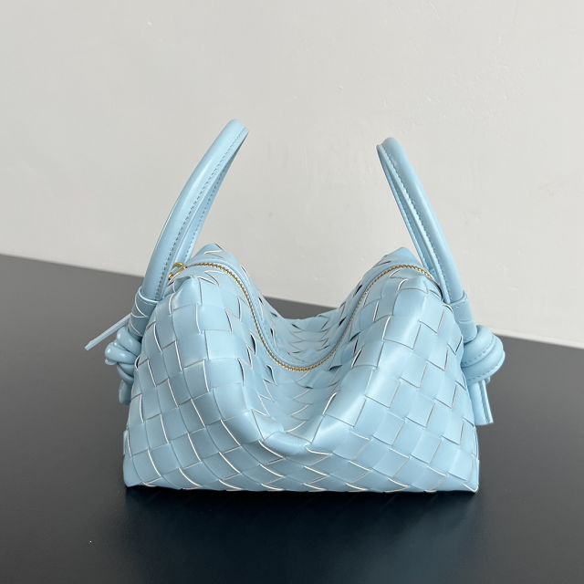 BV original lambskin loop top handle bag 796615 blue