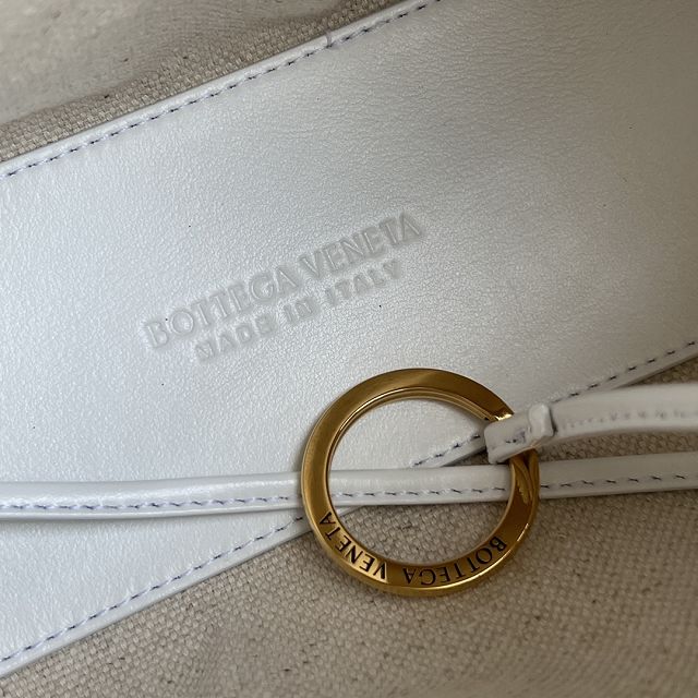 BV original lambskin loop top handle bag 796615 white