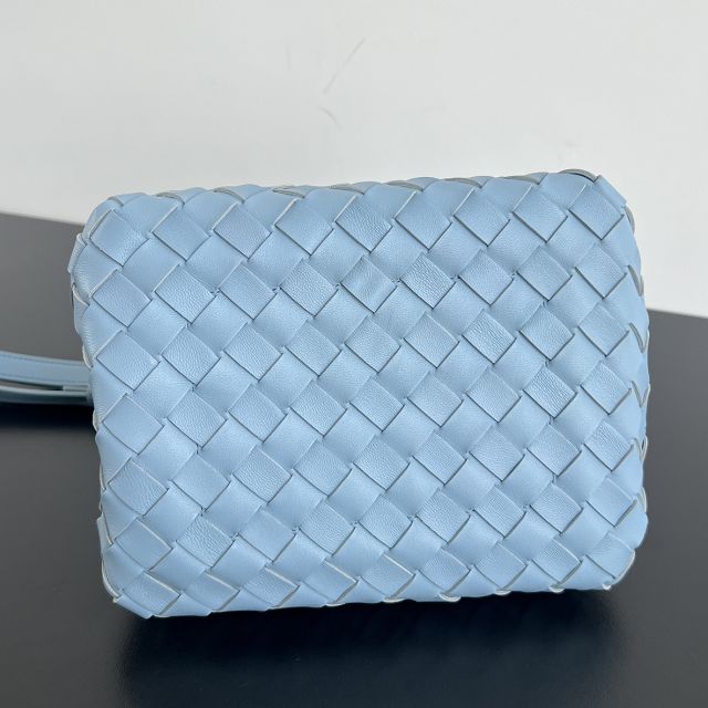 BV original lambskin small campana bag 796569 light blue