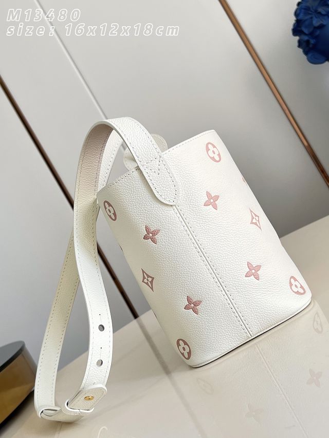 Louis vuitton original calfskin all in BB handbag M28315 milky 