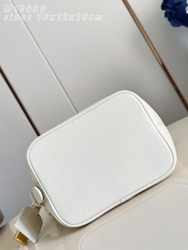 Louis vuitton original calfskin all in BB handbag M28315 milky&green