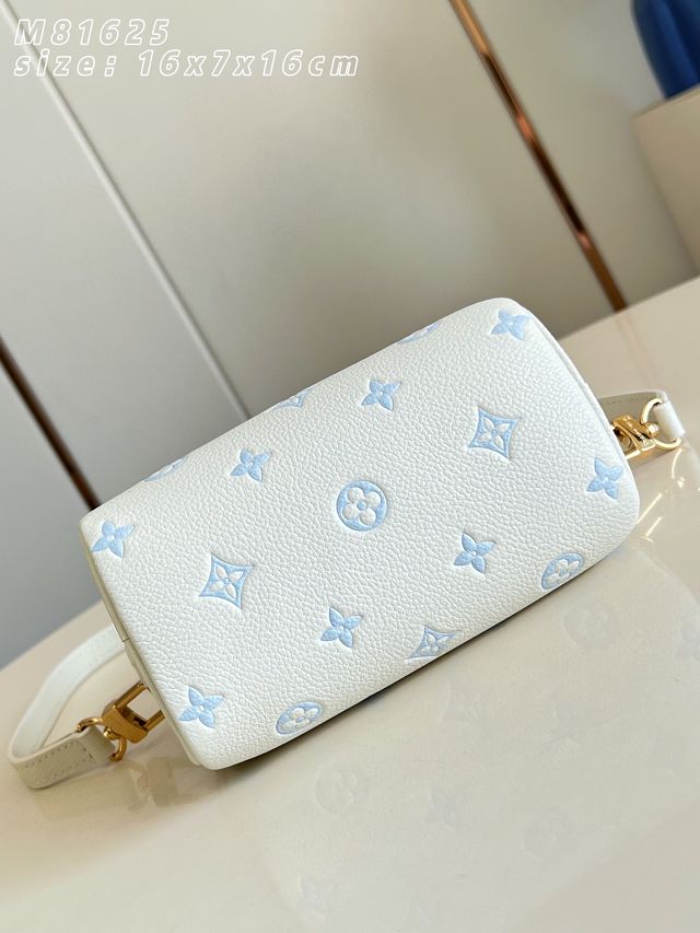 Louis vuitton original calfskin nano speedy M27702 milky&blue
