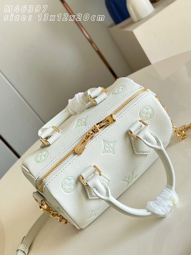 Louis vuitton original calfskin speedy 20 M27572 milky&green