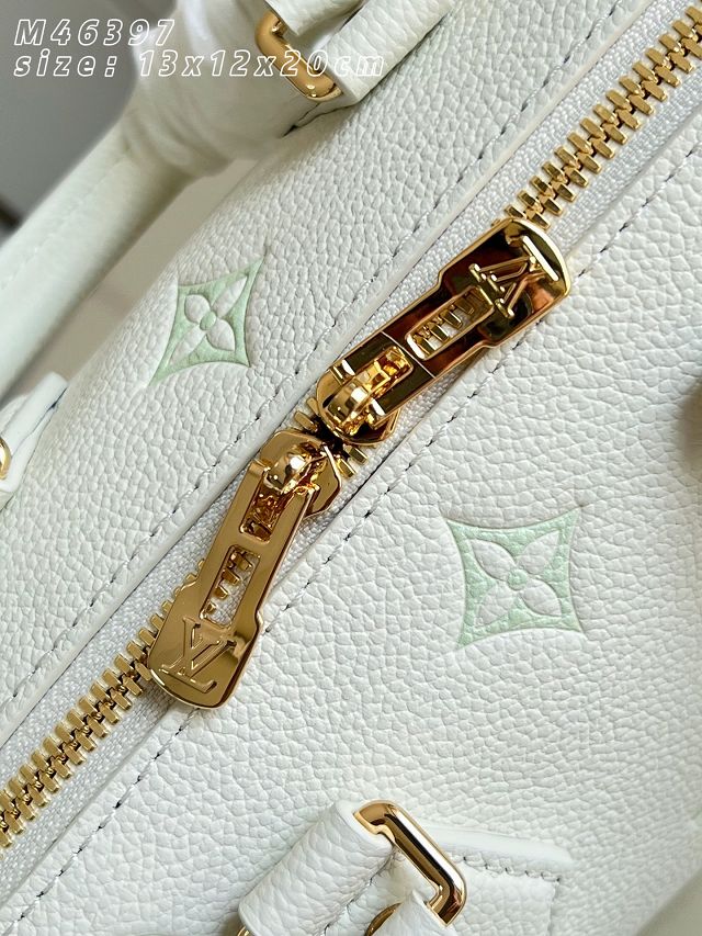 Louis vuitton original calfskin speedy 20 M27572 milky&green