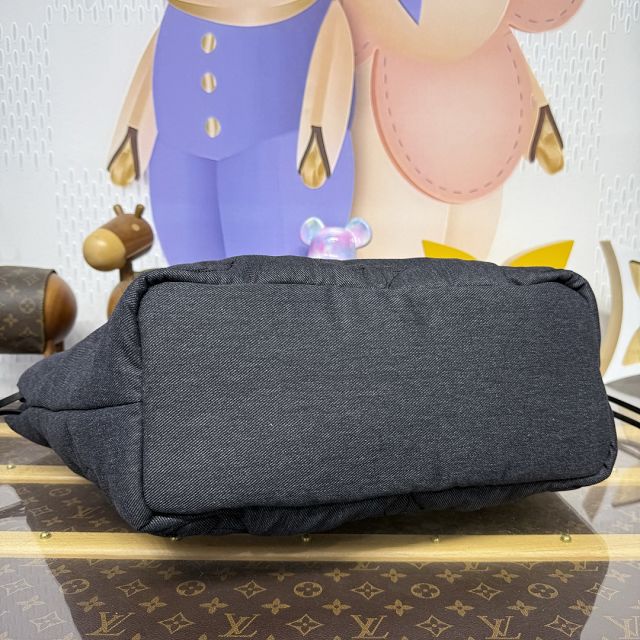 Louis vuitton original denim neverfull Inside out MM M26364 black