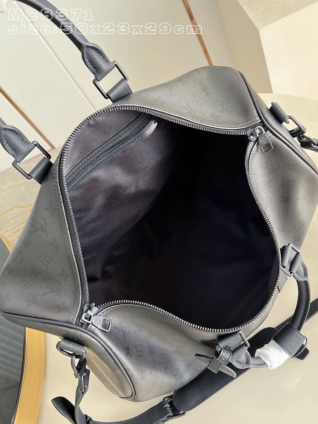 Louis vuitton original monogram eclipse keepall 50 M28371 black