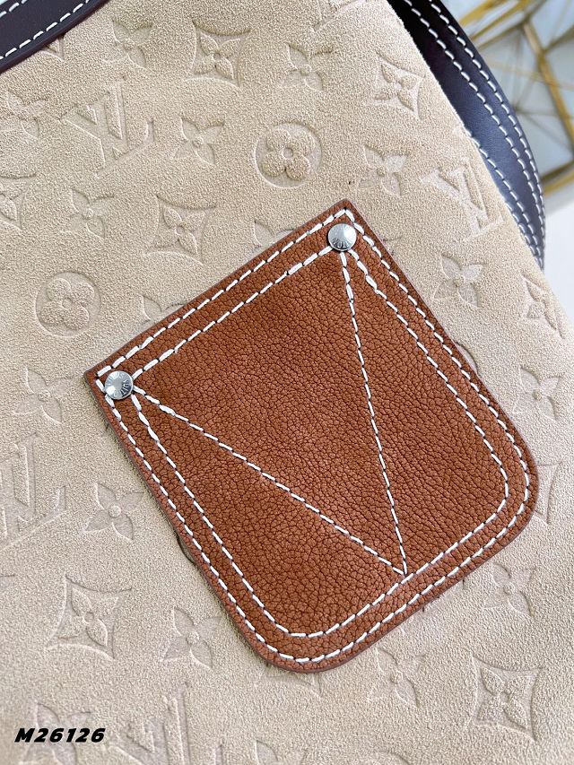 Louis vuitton original monogram suede metis bag M26126 beige