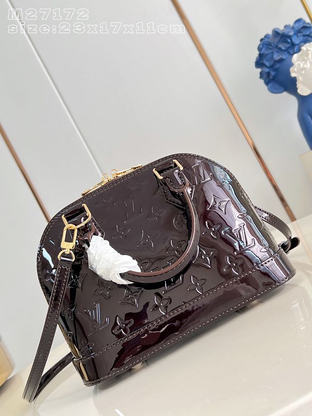 Louis vuitton original varnished calfskin alma BB M27172 datewood