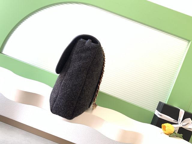 CC original felt maxi top handle flap bag AS5852 black