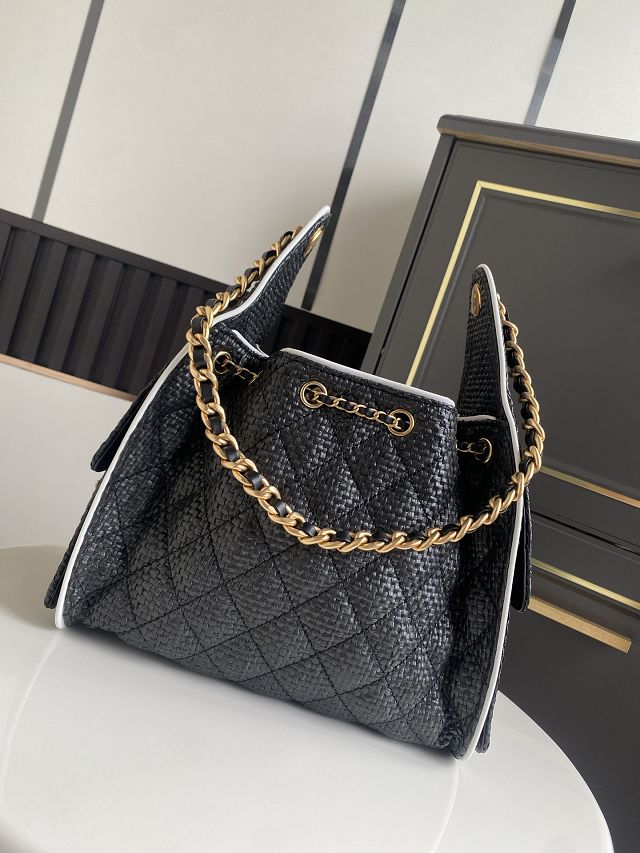 CC original raffia 25 small handbag AS5293 black