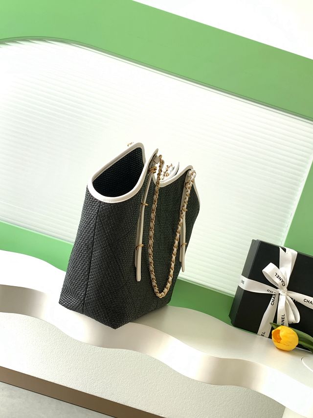 CC original raffia maxi shopping bag AS5463 black