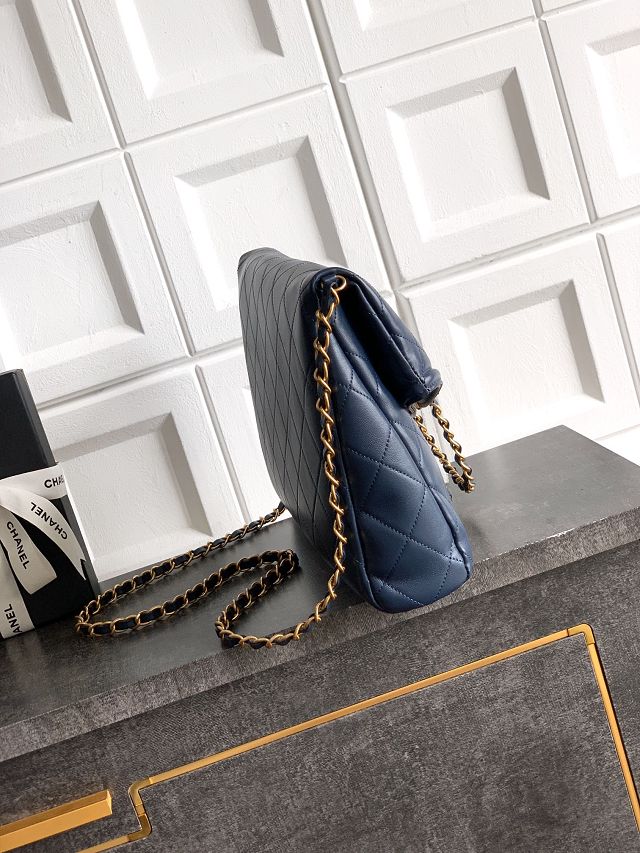 CC original calfskin large handbag AS5936 blue