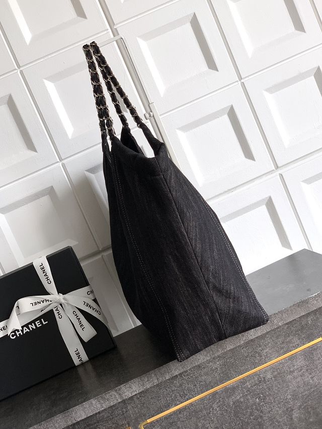 CC original denim medium tote bag AS2137 black