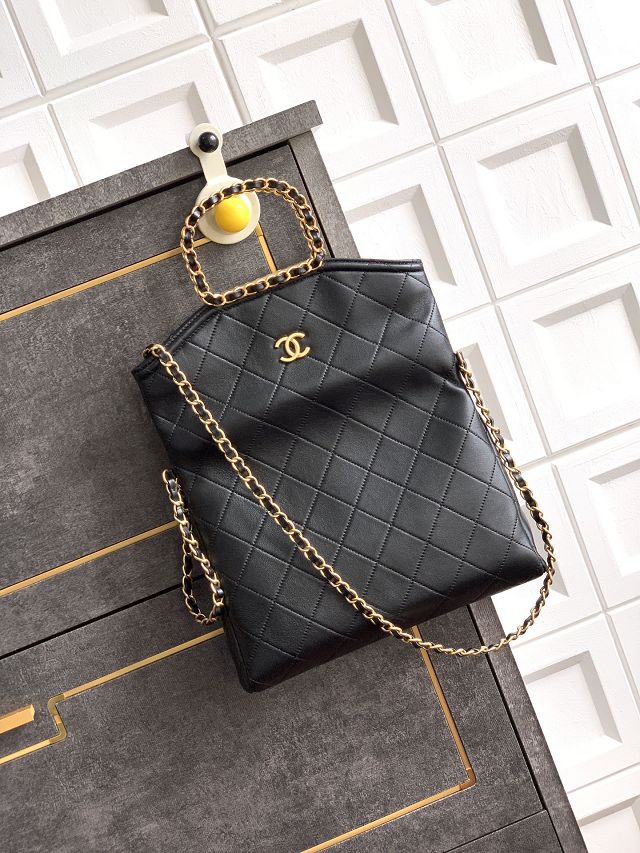 CC original calfskin medium handbag AS5896 black