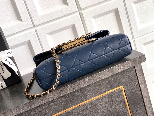 CC original calfskin medium handbag AS5896 blue