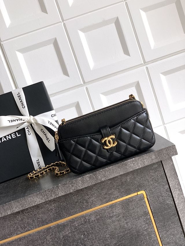 CC original lambskin vanity with chain AP4670 black