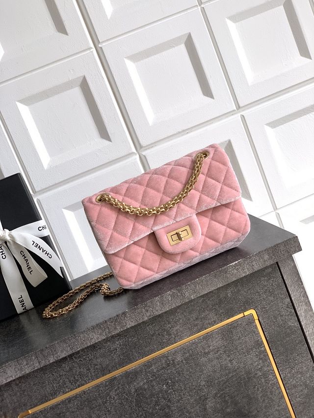 CC original velvet small 2.55 flap bag AS0874 