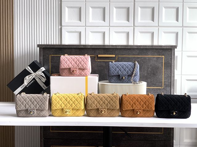 CC original suede calfskin mini flap bag AS5989