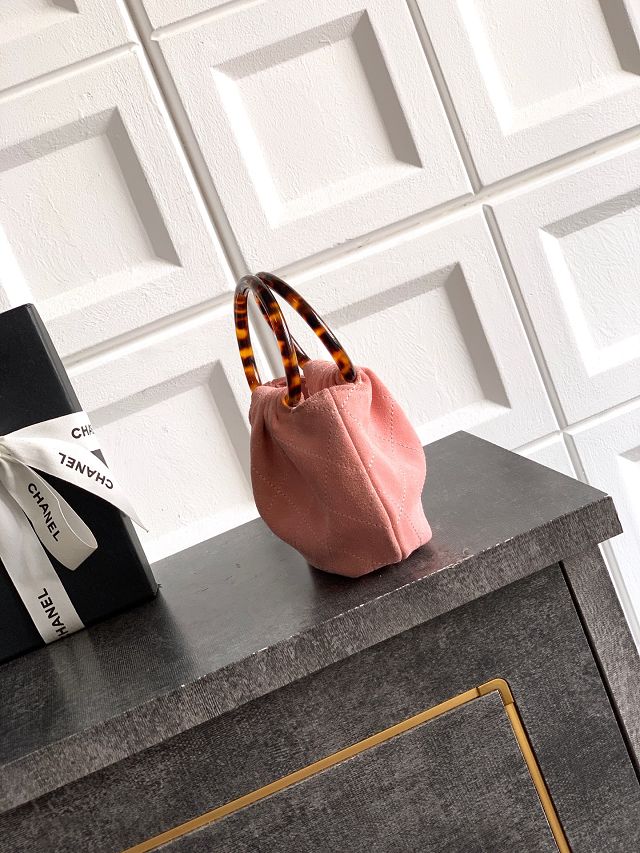 CC original suede calfskin mini pouch AP4981 pink