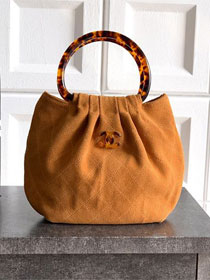 CC original suede calfskin small hobo bag AS6022 brown