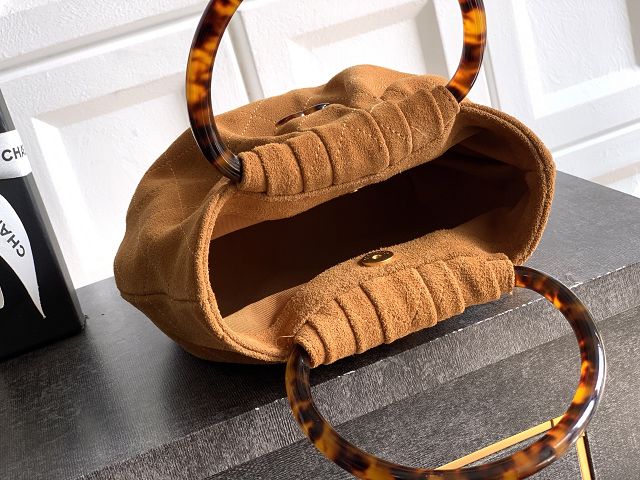 CC original suede calfskin small hobo bag AS6022 brown