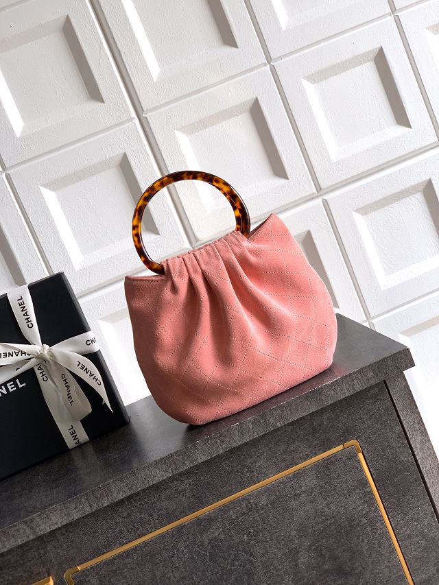CC original suede calfskin small hobo bag AS6022 pink