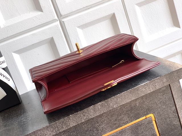 CC original lambskin clutch AP6044 bordeaux