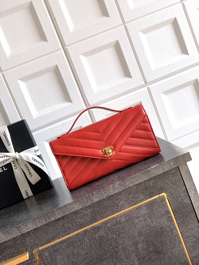 CC original lambskin clutch AP6044 red