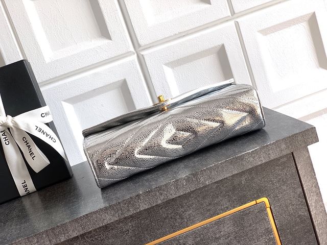 CC original lambskin clutch AP6044 silver