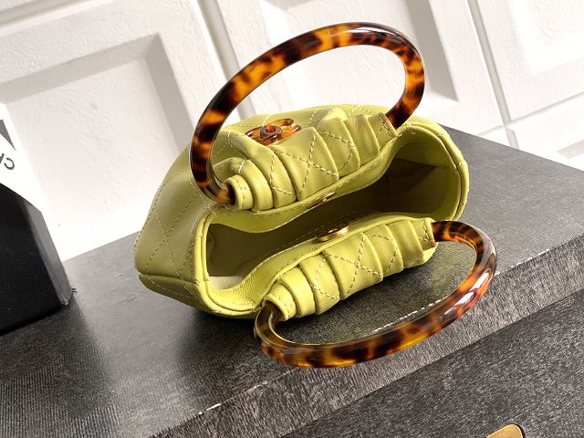 CC original lambskin mini pouch AP4981 yellow