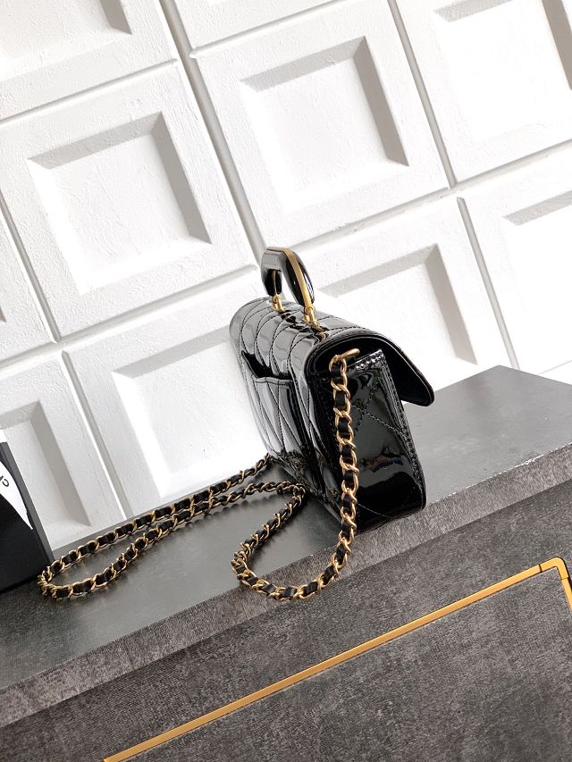 CC original patent calfskin clutch AS5807 black