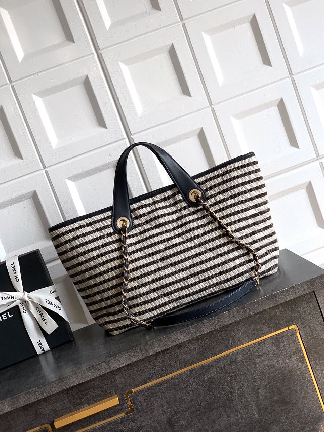 CC original raffia large shopping bag AS6007 black