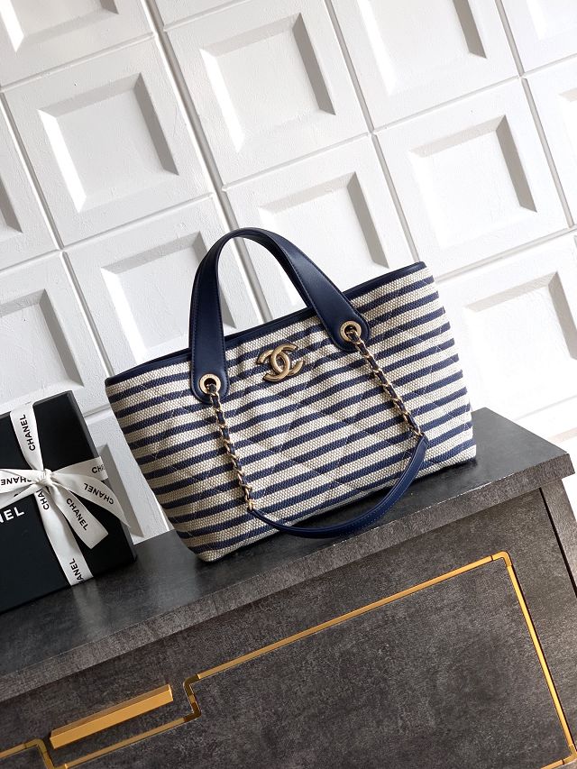 CC original raffia medium shopping bag AS6006 blue