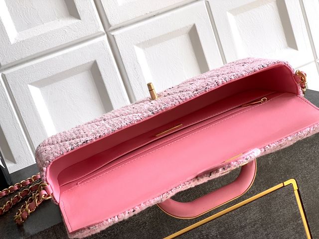 CC original tweed clutch AS5807 pink