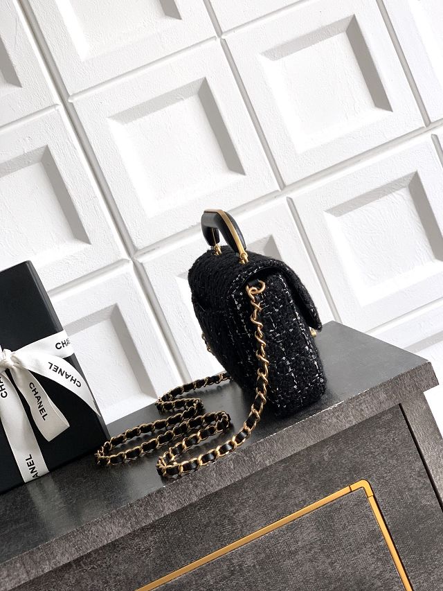 CC original tweed small clutch AS5805 black