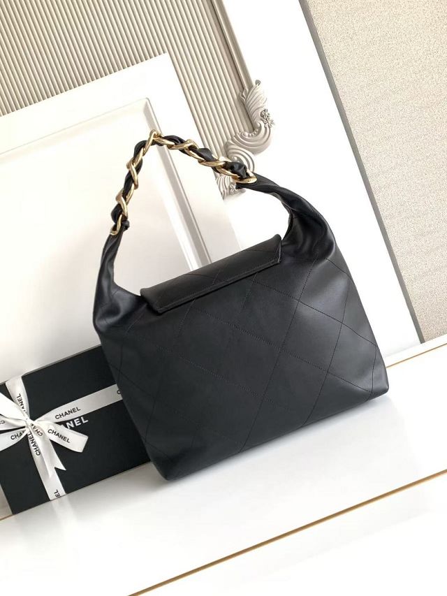 CC original calfskin large hobo bag AS5838 black