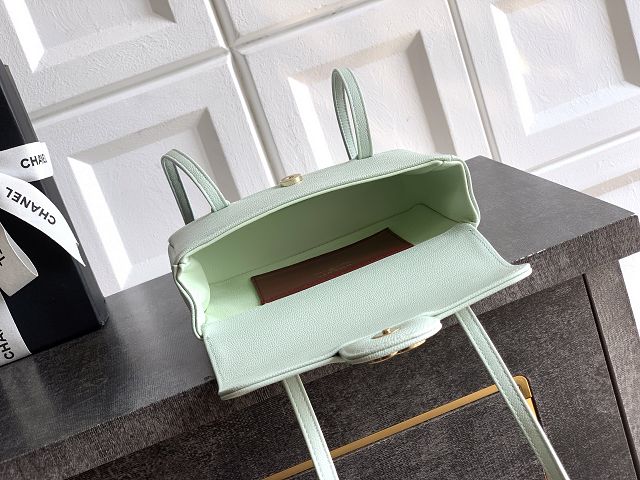 CC original grained calfskin clutch AP5068 green